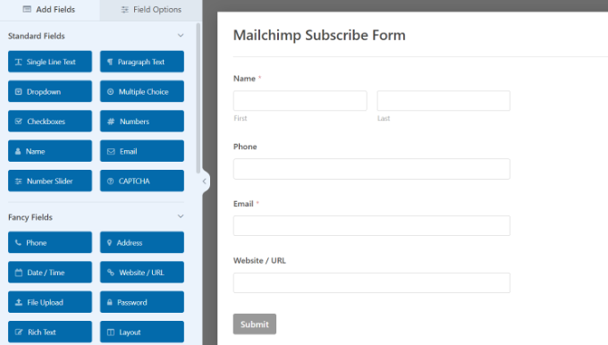 Ajout de champs de formulaire personnalisés Adding custom form fields