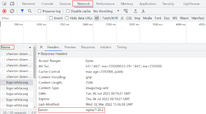Afficher le type de serveur de votre site View server type of your site