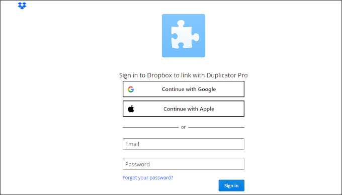 Accedi al tuo account Dropbox Login to your Dropbox account