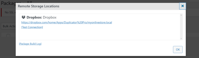 Visualizza la posizione di archiviazione di Dropbox View Dropbox storage location