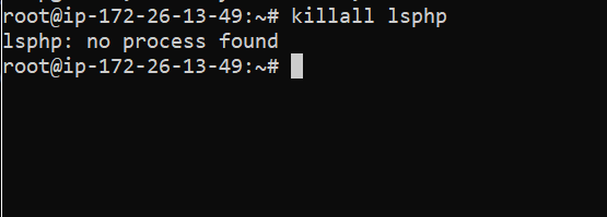 killall lsphp