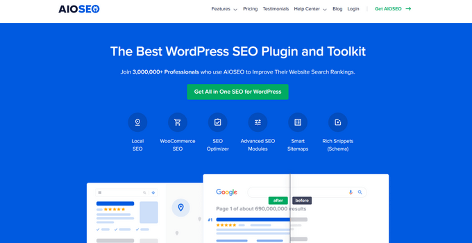 ปลั๊กอิน SEO ทั้งหมดในหนึ่งเดียว All in One SEO plugin