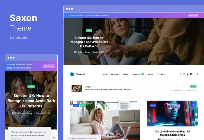 Saxon Theme - Konten Viral Blog & Pemasaran Majalah Tema WordPress