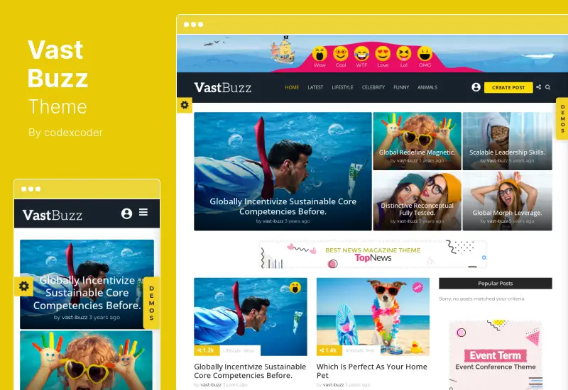 Tema Buzz Luas - Tema WordPress Majalah Viral