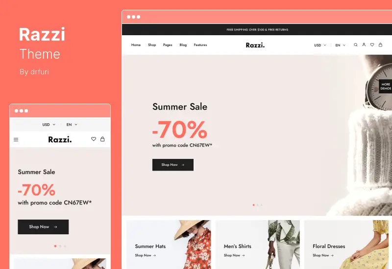 Razzi Theme – Mehrzweck-WooCommerce-WordPress-Theme
