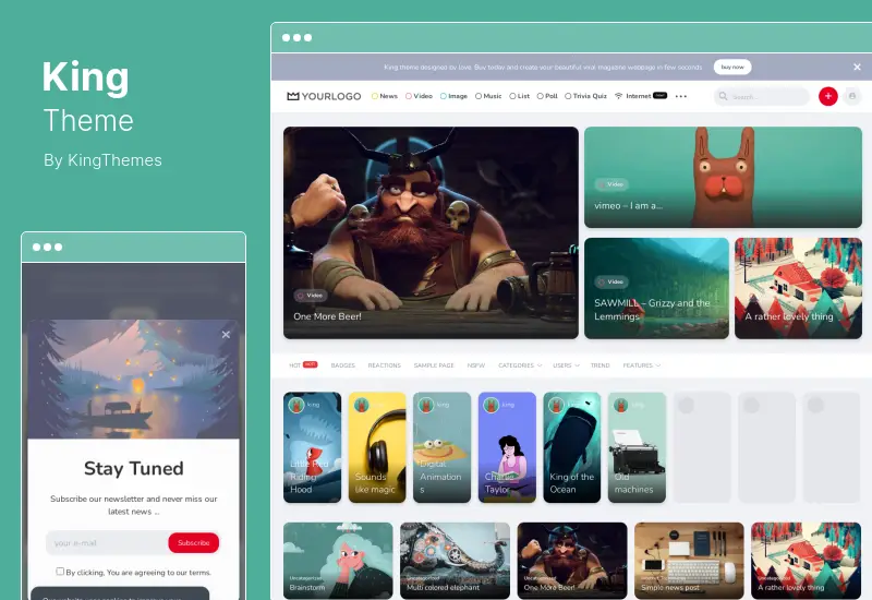 King Theme – Viral Magazine WordPress Theme