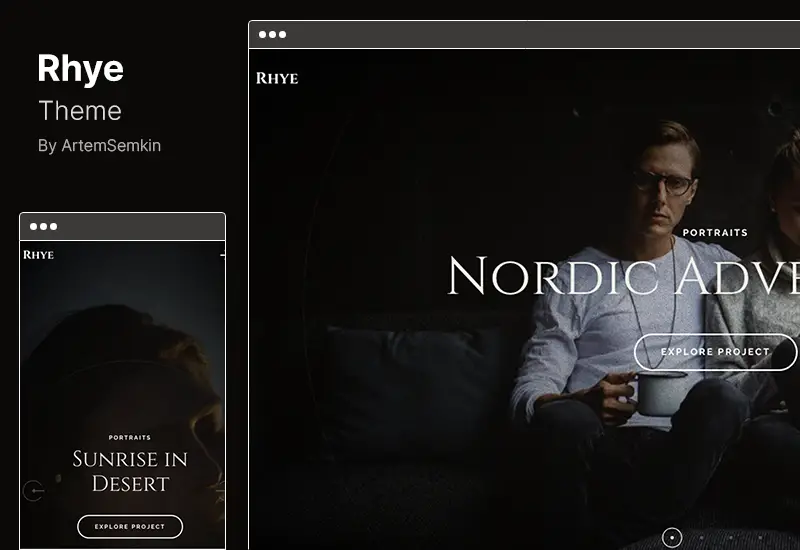 Rhye Teması - AJAX Portföy WordPress Teması
