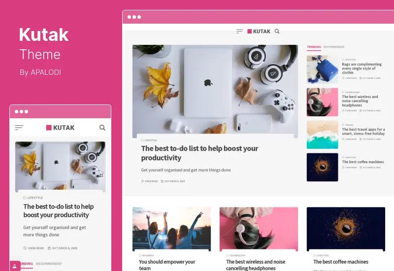 Kutak Teması - Minimal Blog WordPress Teması