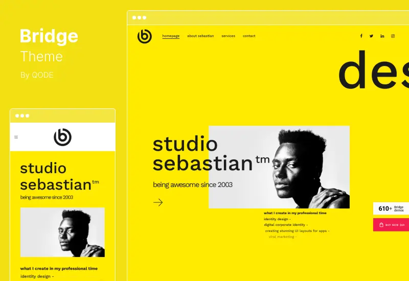 Bridge Theme - Tema WordPress multifuncțională creativă