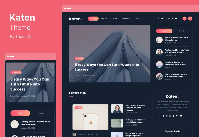 Tema Katen - Tema WordPress Blog Magazine