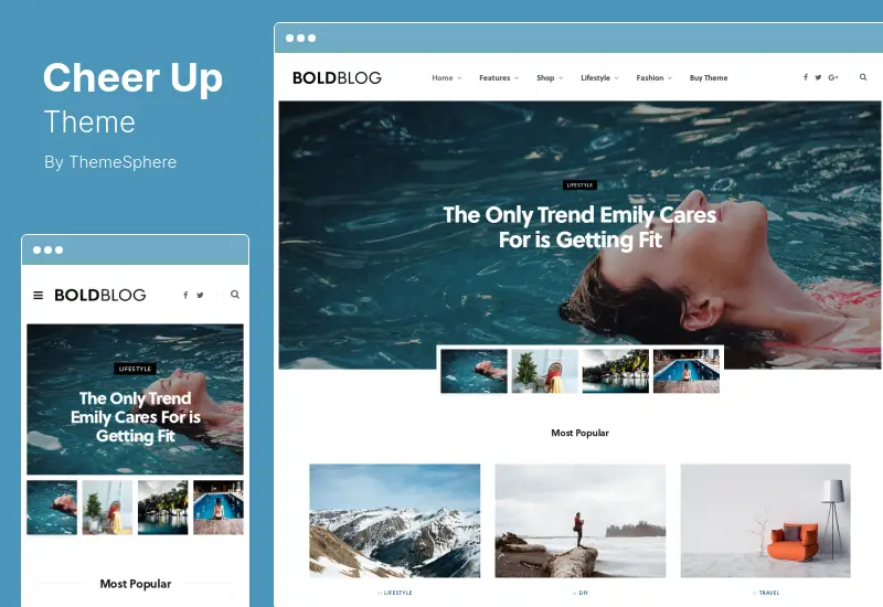 CheerUp Theme - Tema WordPress pentru alimente, blog și reviste