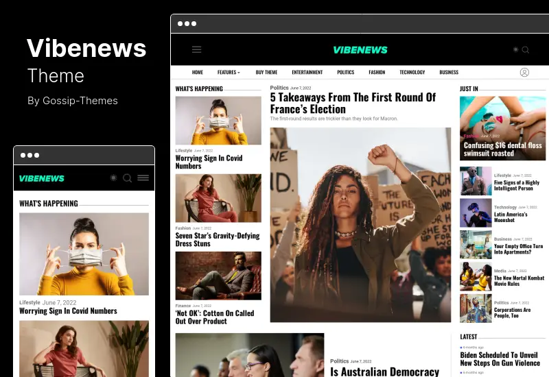 Tema Vibenews - Tema WordPress pentru revista de știri digitale
