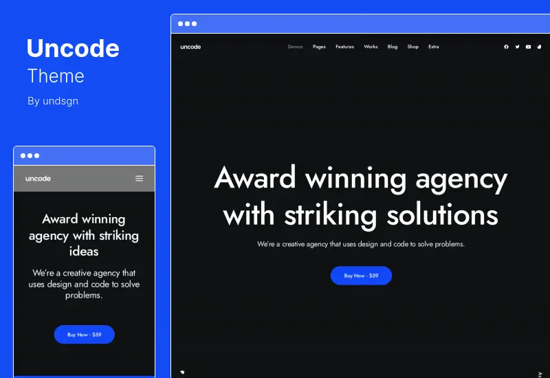 Uncode Theme - موضوع Creative & WooCommerce WordPress
