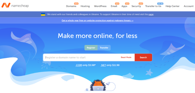 Названиедешево Namecheap