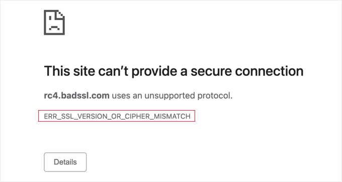 'ERR_SSL_VERSION_OR_CIPHER_MISMATCH' Hata Mesajı The ’ERR_SSL_VERSION_OR_CIPHER_MISMATCH’ Error Message