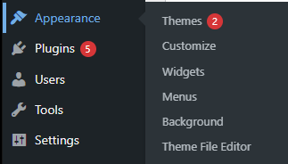 actualizaciones de complementos y temas disponibles