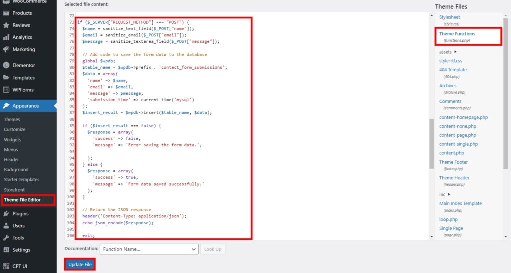 form gönderme kod sayfası wordpress'te bir form oluşturun