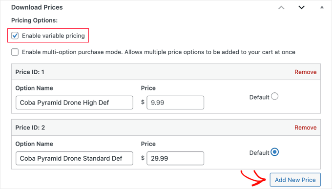 Dodawanie zmiennej ceny do produktu do pobrania Adding Variable Pricing to a Downloadable Product