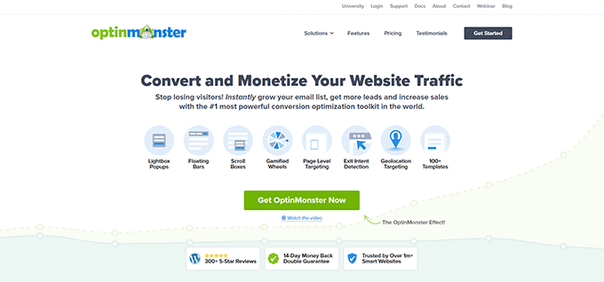 Sitio web OptinMonster OptinMonster website