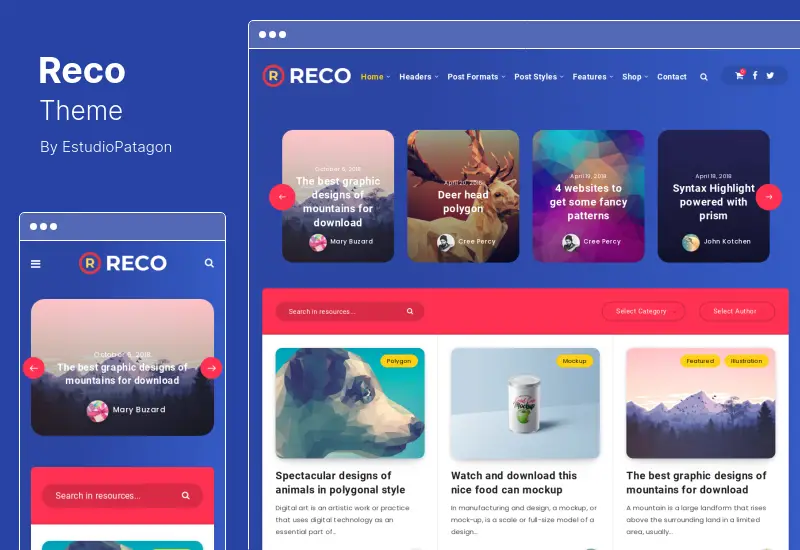 Reco テーマ - 景品用の最小限で軽量な AMP WordPress テーマ