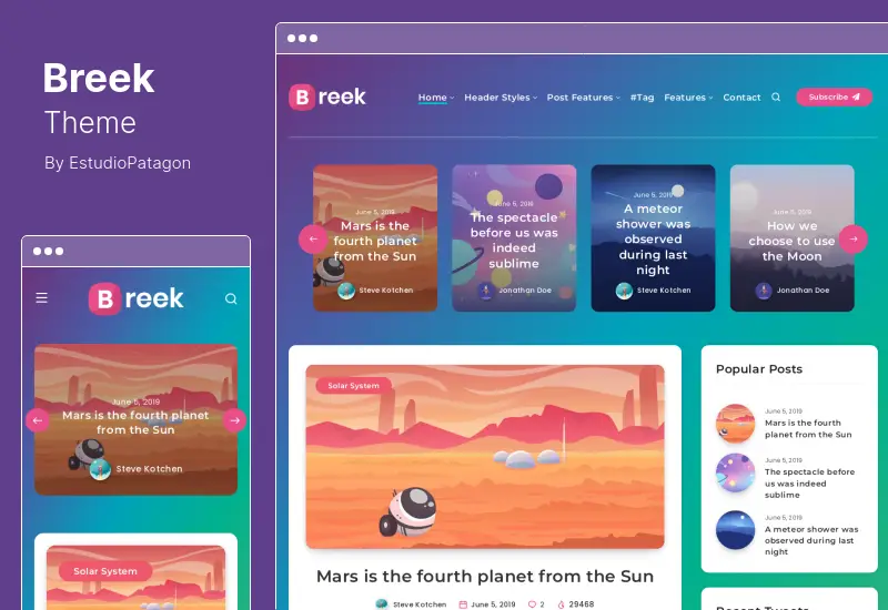Breek テーマ - 最小限の軽量石積み AMP WordPress テーマ