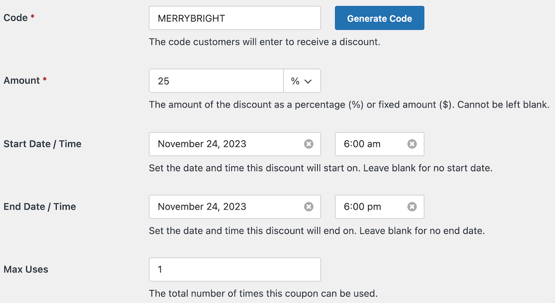 Create a sitewide sale coupon with WPForms