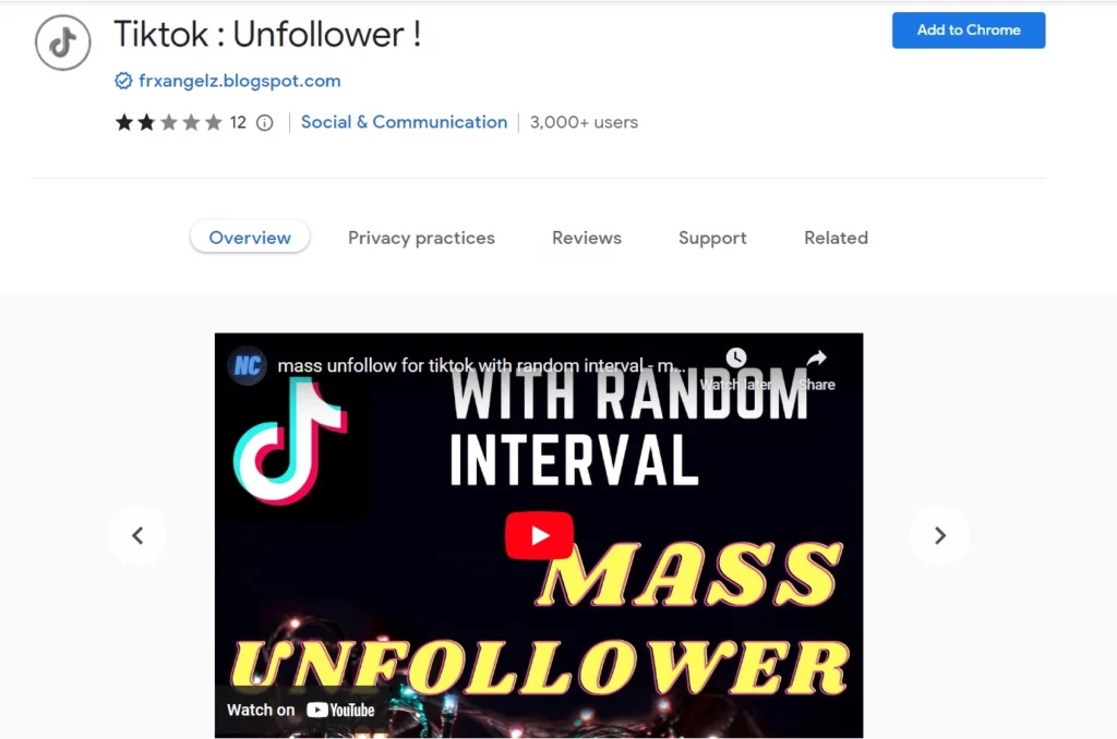วิธีเลิกติดตามจำนวนมากบน tiktok: ส่วนขยายของ Google