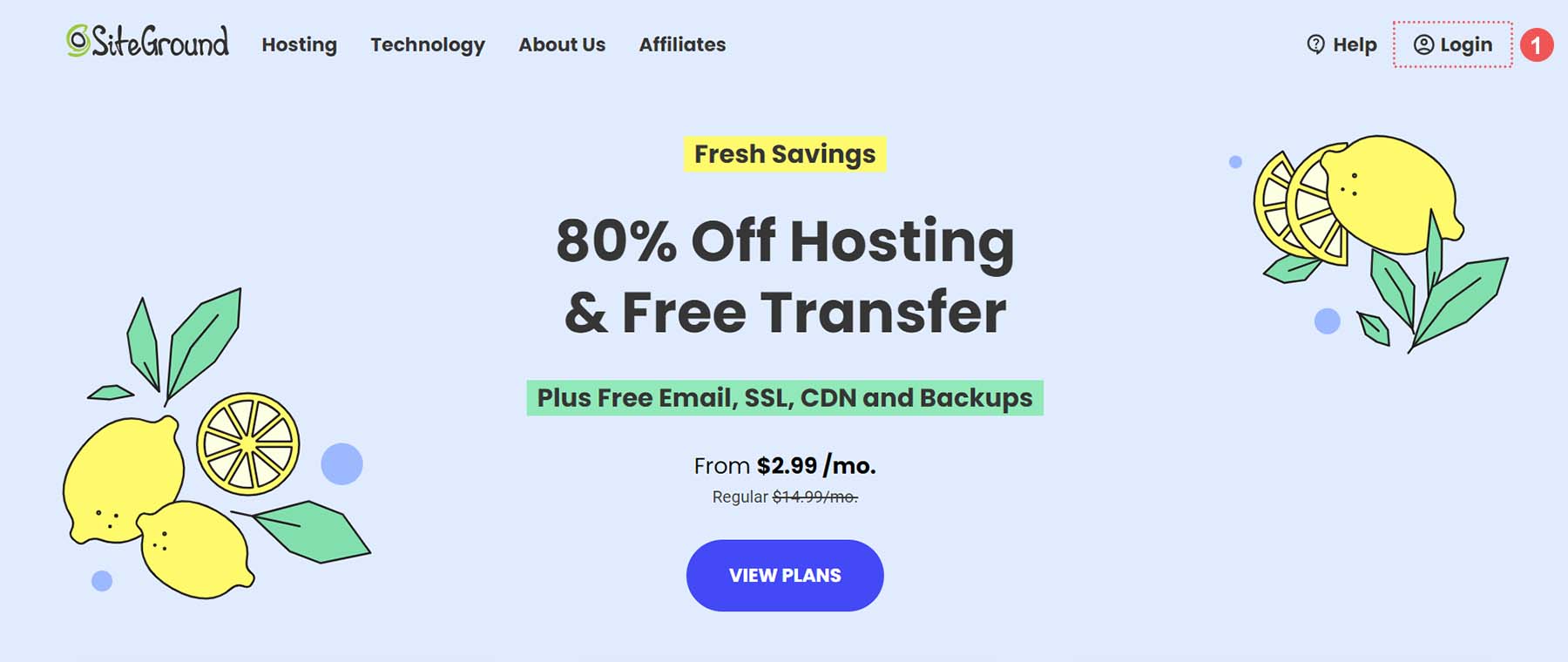 تسجيل الدخول إلى Siteground