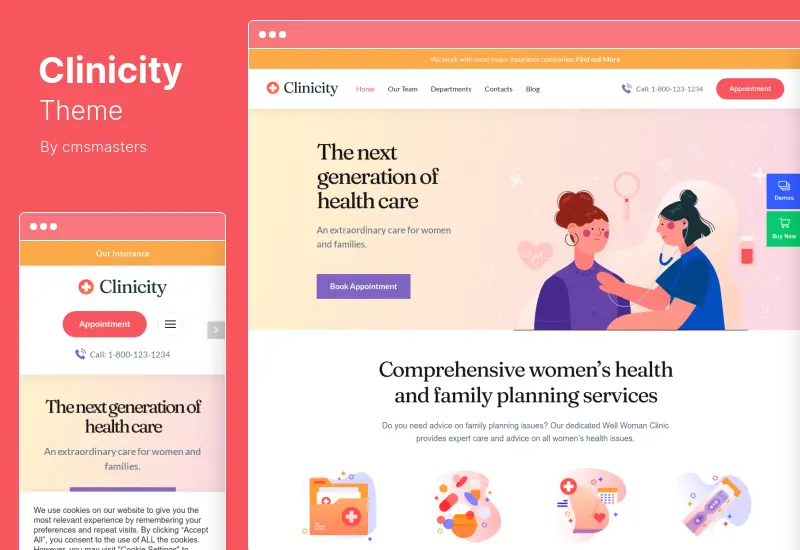 Clinicity Theme - Tema WordPress Elementor Kesehatan & Medis