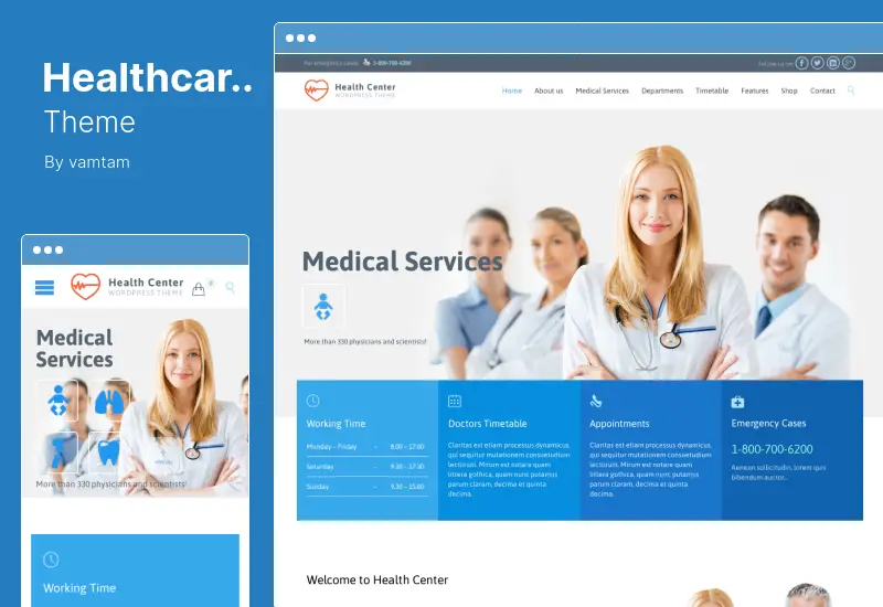 Tema Perawatan Kesehatan - Tema WordPress Medis