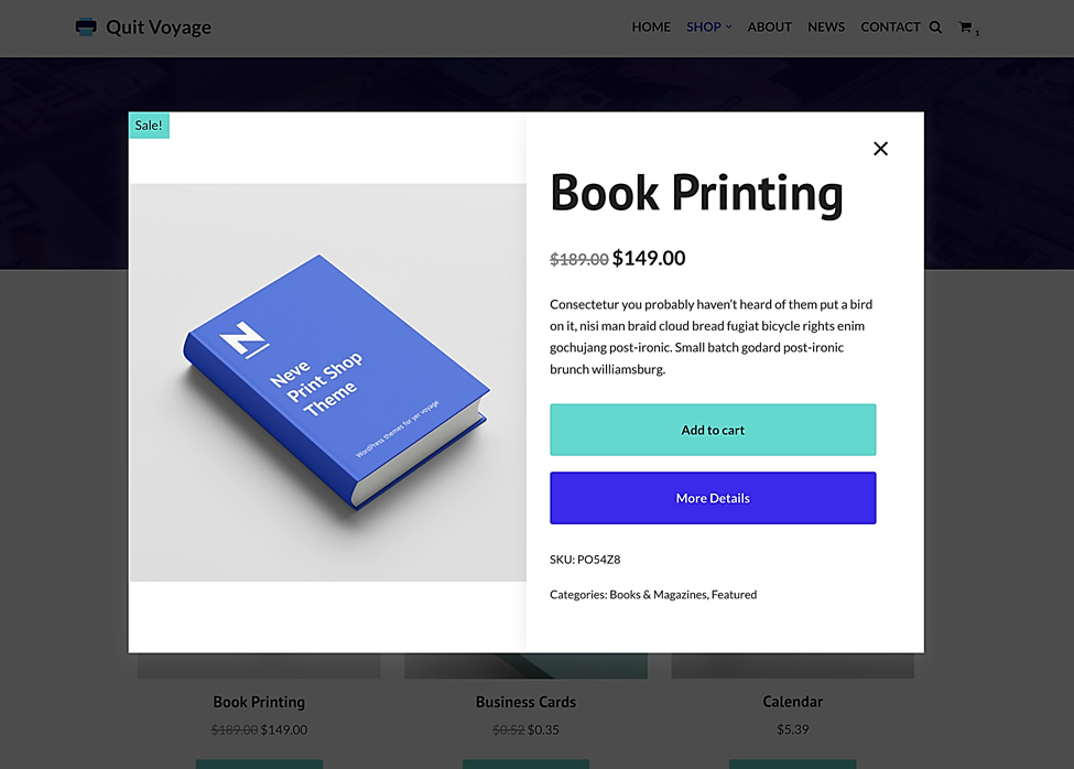 Tinjau plugin tampilan cepat produk Sparks untuk WooCommerce.