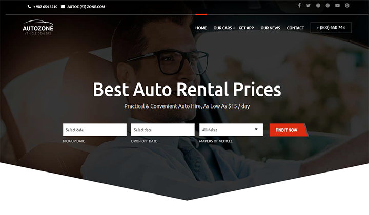 Los 14 mejores temas de Wordpress para alquiler de coches de 2023 8 autozone