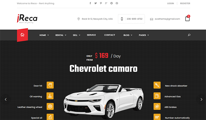 Los 14 mejores temas de Wordpress para alquiler de coches de 2023 13 ireca 51