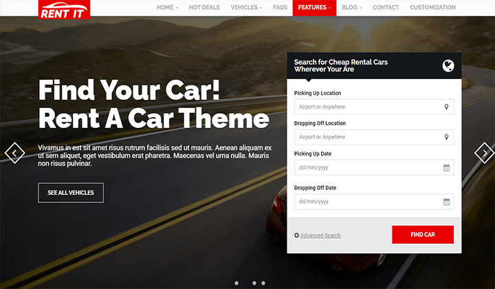 Los 14 mejores temas de Wordpress para alquiler de coches de 2023 9 rentit 261