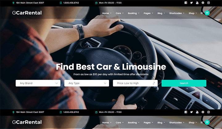 Los 14 mejores temas de Wordpress para alquiler de coches en 2023 3 grand car rental 15