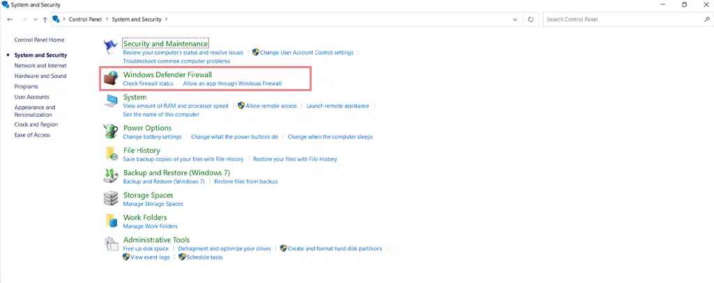NET::ERR_CERT_AUTHORITY_INVALID Hatası Nasıl Düzeltilir? (10 Çözüm) 7 Windows Defender Firewall