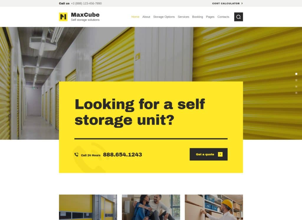 最大立方 |搬家和自助仓储搬迁业务 WordPress 主题