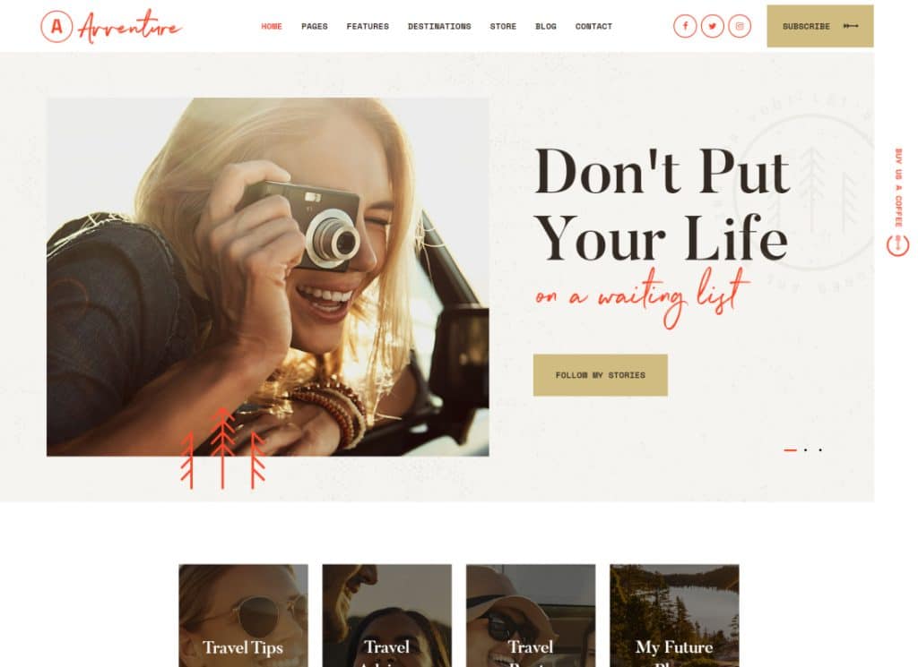 Aventura | Tema de WordPress para blog personal de viajes y estilo de vida