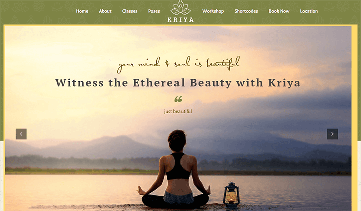 Los 17 mejores temas de WordPress para instructores de yoga 2023 9 kriya 123