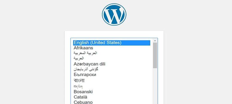 选择 WordPress 语言