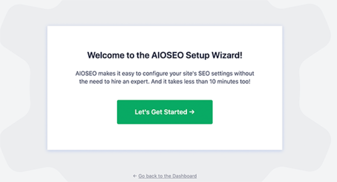 AIOSEO 設置嚮導 AIOSEO setup wizard