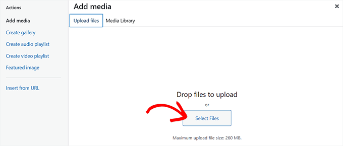 在經典編輯器中上傳圖像文件 Upload image file in the classic editor