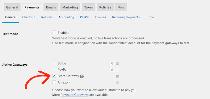 オンラインストアをテストモードにする Putting your online store into testing mode