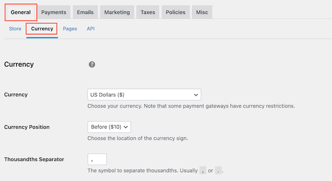 オンラインストアの通貨設定を変更する Changing the currency settings on your online store