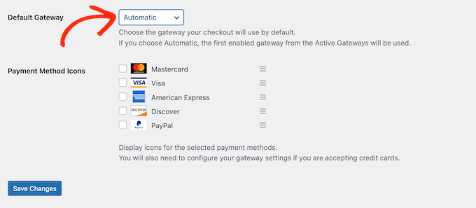 Easy Digital Downloads でのデフォルト ゲートウェイの設定 Setting a default gateway in Easy Digital Downloads