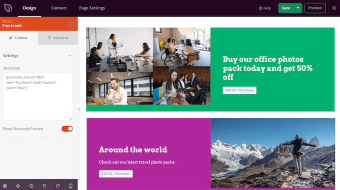 SeedProd ページ ビルダーを使用して作成されたランディング ページの例 An example of a landing page, created using the SeedProd page builder