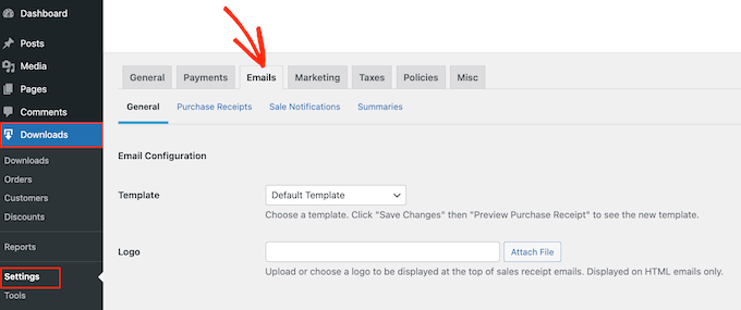 Easy Digital Downloads でのデフォルトの購入メールのカスタマイズ Customizing the default purchase email in Easy Digital Downloads
