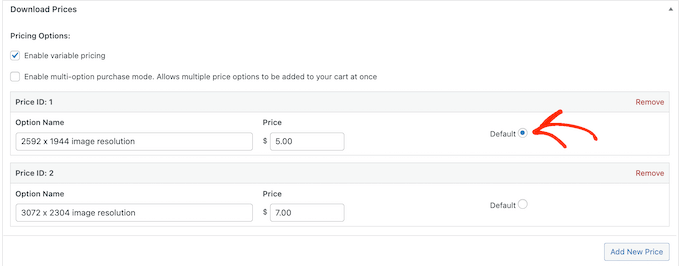 Easy Digital Downloads を使用してデフォルトの価格バリエーションを設定する Setting a default price variation using Easy Digital Downloads