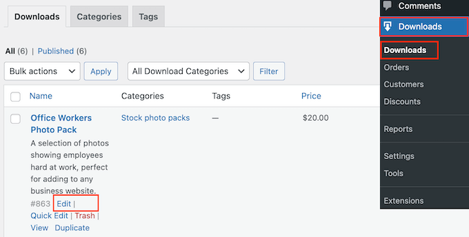 デジタル製品の購入リンクを取得する Getting a purchase link for a digital product