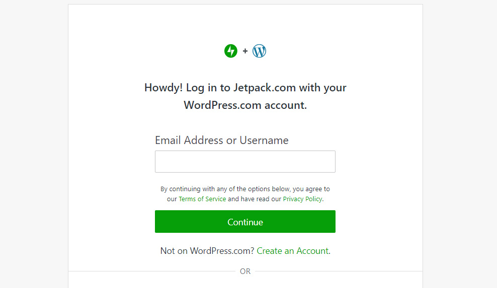 Подключите VaultPress Backup к своей учетной записи WordPress.com.